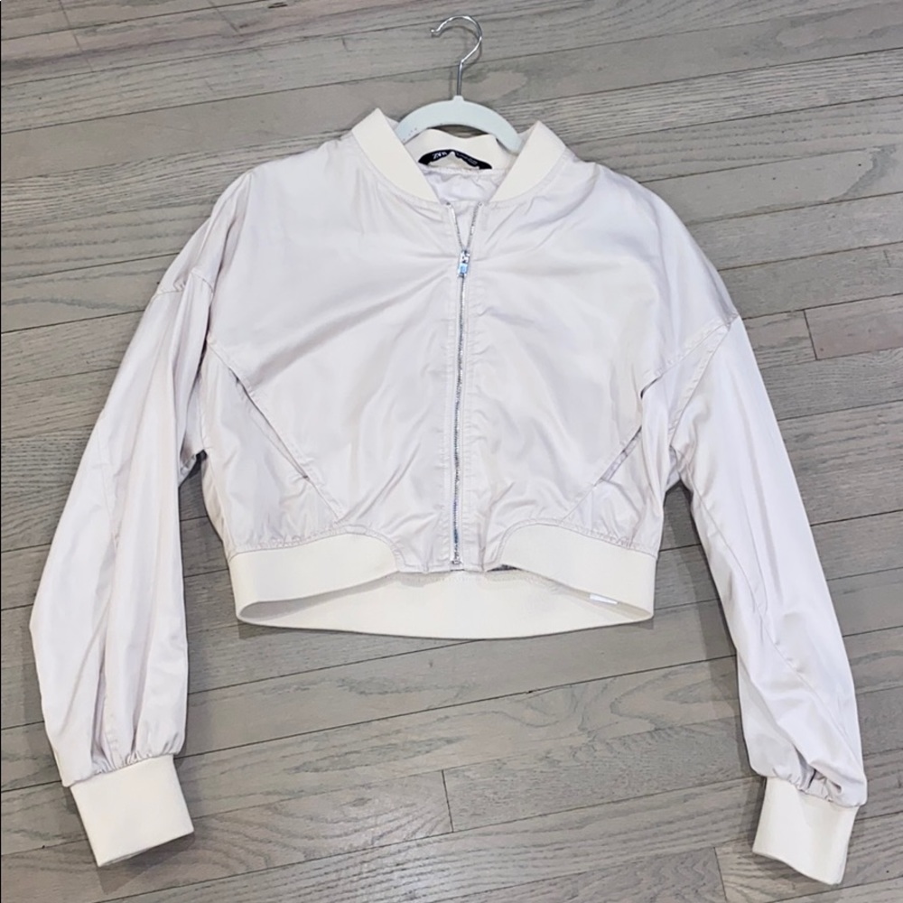 ZARA | Ivory Bomber Jacket